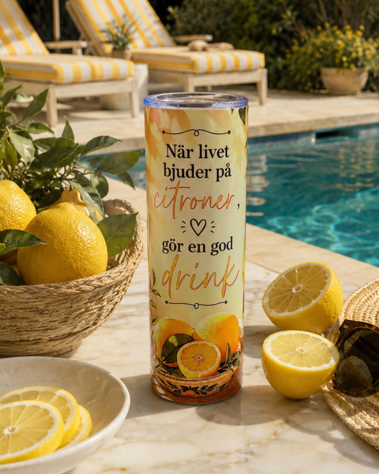 Tumbler 600ml - Citroner