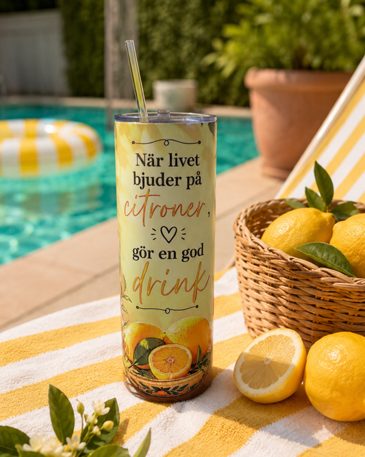 Tumbler 600ml - Citroner