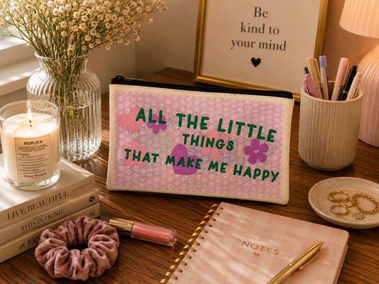 Necessär (20x11,5cm) - All the little things that make me happy