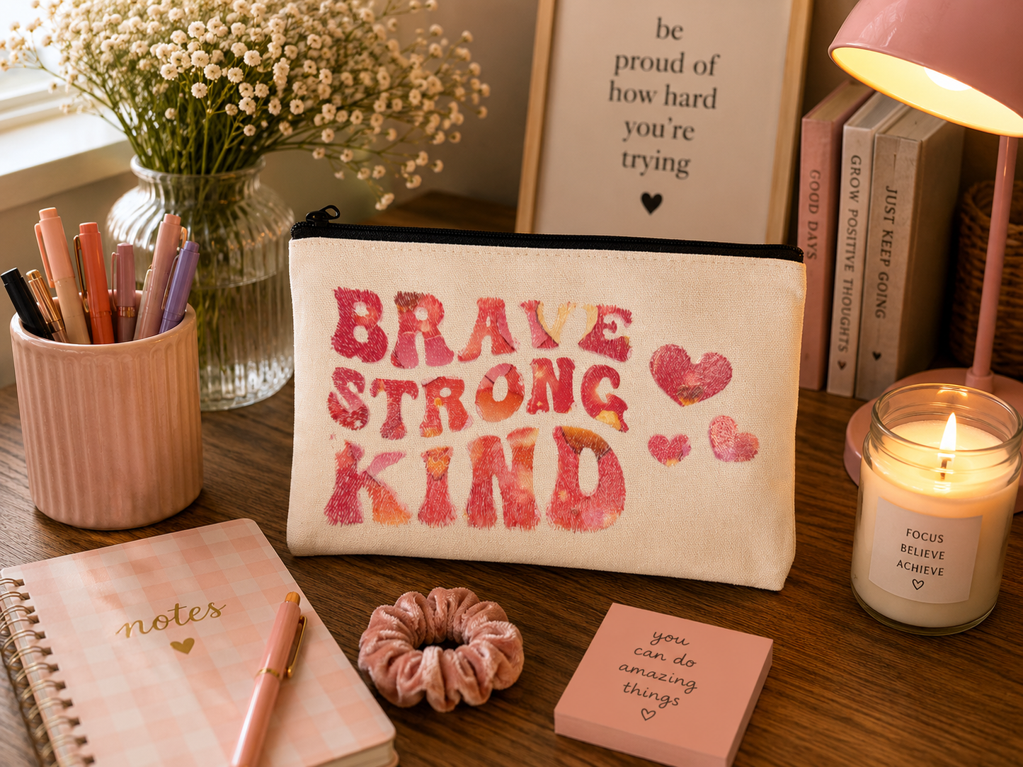 Necessär (20x11,5cm) - Brave Strong Kind