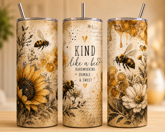 Tumbler 600ml - Kind like a bee hardworking, humble & sweet