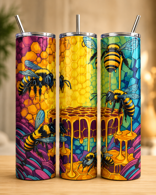 Tumbler 600ml - Rainbow hive