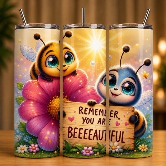 Tumbler 600ml - Remember you are beeeautiful