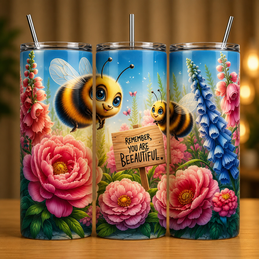 Tumbler - Remember, you are beeautiful